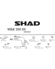 KIT DE FIJACION MALETAS LATERALES SHAD 3P V0DS50IF VOGE 500DS/DSX | Fijaciones Maletas de moto | %brands%
