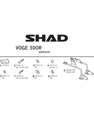 KIT DE FIJACION MALETAS LATERALES SHAD 3P V0VR30IF VOGE 300R | Fijaciones Maletas de moto | %brands%