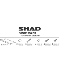 KIT DE FIJACIÓN POSTERIOR SHAD V0DS31ST VOGE 300DS | Fijaciones Top Case de moto | %brands%