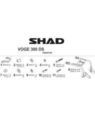 KIT DE FIJACION MALETAS LATERALES SHAD 3P V0DS31IF VOGE 300DS | Fijaciones Maletas de moto | %brands%