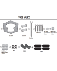 KIT DE FIJACIÓN POSTERIOR GIVI SR9252 VOGE 650DS | Fijaciones Top Case de moto | %brands%