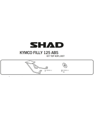 KIT DE FIJACIÓN POSTERIOR SHAD K0FL18ST KYMCO FILLY 125 ABS | Fijaciones Top Case de moto | %brands%
