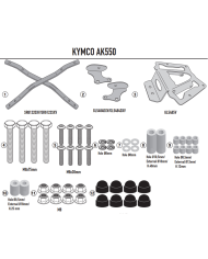 KIT DE FIJACIÓN POSTERIOR GIVI SR6122 KYMCO AK 550 PREMIUM | Fijaciones Top Case de moto | %brands%