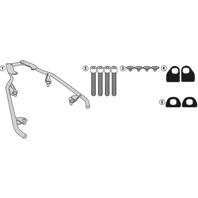 KIT DE FIJACIÓN POSTERIOR GIVI SR6110 KYMCO AK 550 ETS | Fijaciones Top Case de moto | %brands%