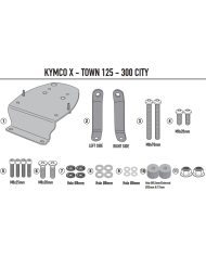 KIT DE FIJACIÓN POSTERIOR GIVI SR6115 KYMCO X-TOWN 300/125 CITY | Fijaciones Top Case de moto | %brands%