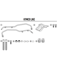 KIT DE FIJACIÓN POSTERIOR GIVI SR6109 KYMCO LIKE 150/125/50/LIKE SPORT 125 | Fijaciones Top Case de moto | %brands%