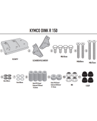 KIT DE FIJACIÓN POSTERIOR GIVI SR6121 KYMCO DINK R 150/125 | Fijaciones Top Case de moto | %brands%