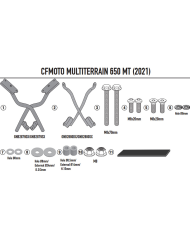 KIT DE FIJACIÓN POSTERIOR GIVI SR9221 CFMOTO 700 MT/MULTITERRAIN 650 MT | Fijaciones Top Case de moto | %brands%