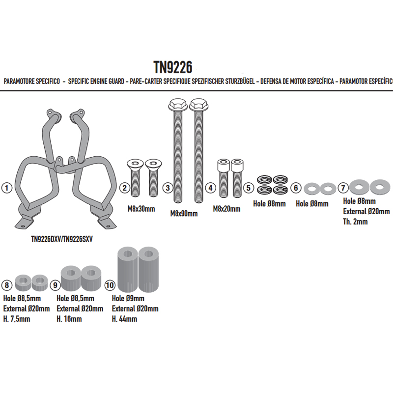 DEFENSAS DE MOTOR GIVI TN9226 CFMOTO 400 MT | Protectores de motor de moto | %brands%