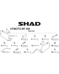 KIT DE FIJACION MALETAS LATERALES SHAD 4P C0MT434P CFMOTO 450 MT | Fijaciones Maletas de moto | %brands%