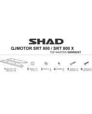 KIT DE FIJACIÓN POSTERIOR SHAD Q0SR82ST QJMOTOR SRT 800/SRT 800 X | Fijaciones Top Case de moto | %brands%