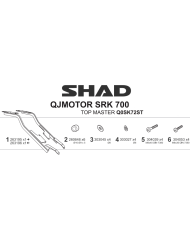 KIT DE FIJACIÓN POSTERIOR SHAD Q0SK72ST QJMOTOR SRK 700 | Fijaciones Top Case de moto | %brands%