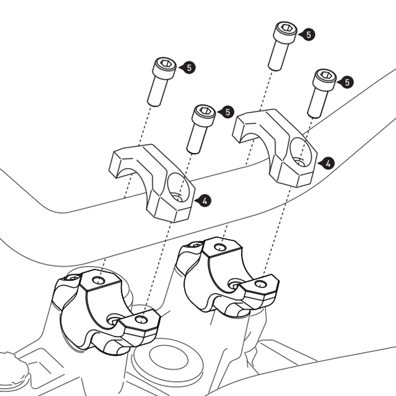 ACERCADOR PARA MANILLAR DE 28MM BMW SW-MOTECH LEH.07.039.12601/S | Otros de moto | %brands%