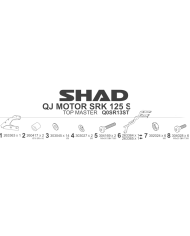 KIT DE FIJACIÓN POSTERIOR SHAD Q0SR13ST QJMOTOR SRK 125 S | Fijaciones Top Case de moto | %brands%