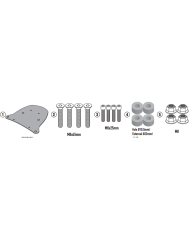 KIT DE FIJACION POSTERIOR GIVI SR9700 QJMOTOR FORT 350 | Fijaciones Top Case de moto | %brands%