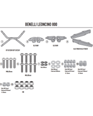 KIT DE FIJACIÓN POSTERIOR GIVI 8713FZ BENELLI LEONCINO 800 | Fijaciones Top Case de moto | %brands%