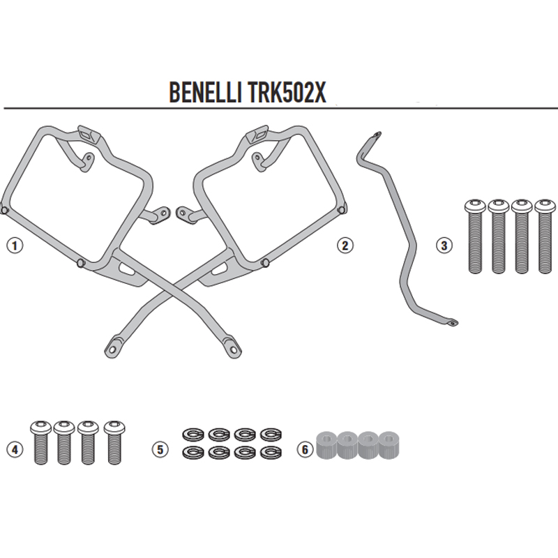 KIT DE FIJACION MALETAS LATERALES GIV PL8711 BENELLI TRK 502 X | Fijaciones Maletas de moto | %brands%
