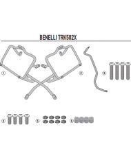 KIT DE FIJACION MALETAS LATERALES GIV PL8711 BENELLI TRK 502 X | Fijaciones Maletas de moto | %brands%