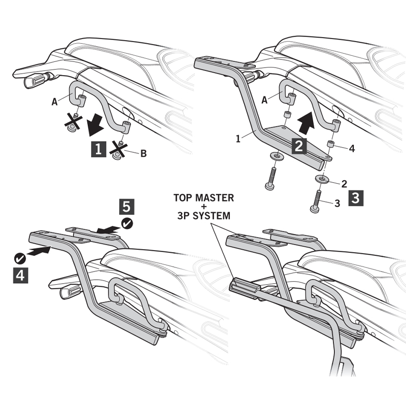 KIT DE FIJACIÓN POSTERIOR SHAD B0LN57ST BENELLI LEONCINO 502/500 | Fijaciones Top Case de moto | %brands%