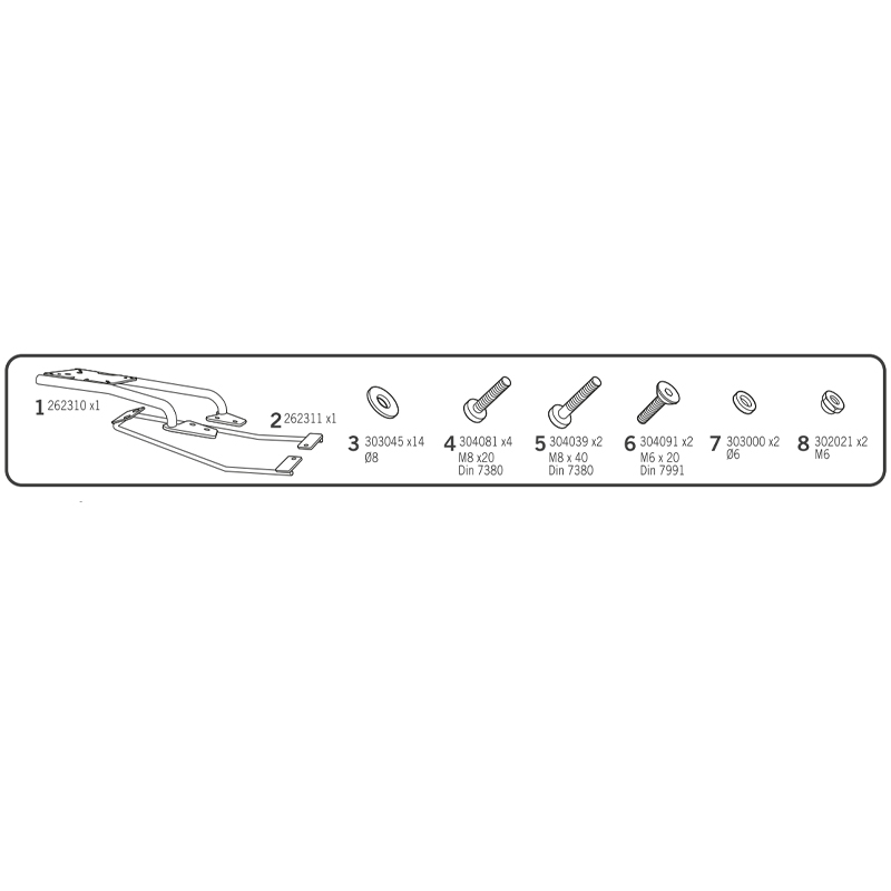 KIT DE FIJACIÓN POSTERIOR SHAD B0BN18ST BENELLI BN 125 | Fijaciones Top Case de moto | %brands%