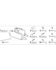 KIT DE FIJACION MALETAS LATERALES SHAD 4P M0XR524P KOVE 510X/MACBOR MONTANA XR5 | Fijaciones Maletas de moto | %brands%