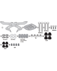 KIT DE FIJACIÓN POSTERIOR GIVI SR9106 KEEWAY V 302 C | Fijaciones Top Case de moto | %brands%