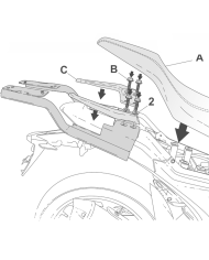 KIT DE FIJACIÓN POSTERIOR SHAD K0RK15ST KEEWAY RKS 125 | Fijaciones Top Case de moto | %brands%