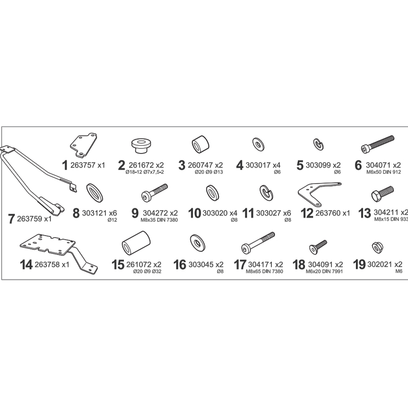 KIT DE FIJACIÓN POSTERIOR SHAD S0DX45ST SYM ADXTG 400 | Fijaciones Top Case de moto | %brands%