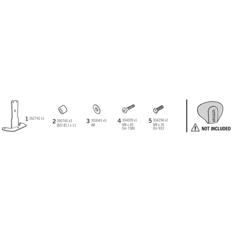 KIT DE FIJACION RESPALDO PARA PASAJERO SHAD S0MS41RV SYM MAXSYM 400 | Otros de moto | %brands%