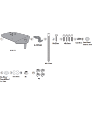 KIT DE FIJACIÓN POSTERIOR GIVI SR7066 SYM JET X 125 | Fijaciones Top Case de moto | %brands%