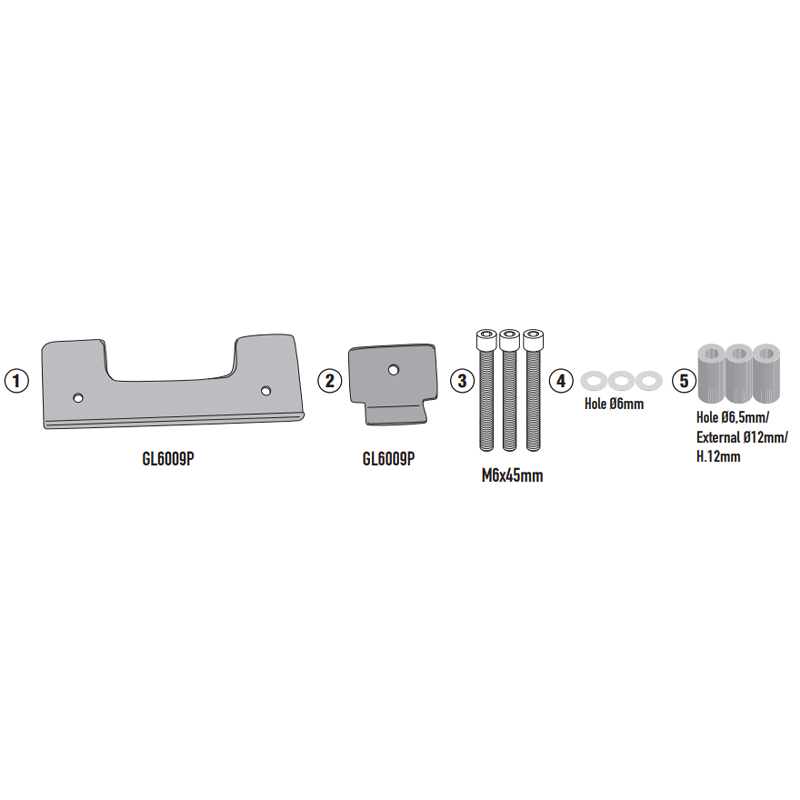 KIT DE FIJACIÓN POSTERIOR GIVI SR5622 PIAGGIO MP3 310 | Fijaciones Top Case de moto | %brands%