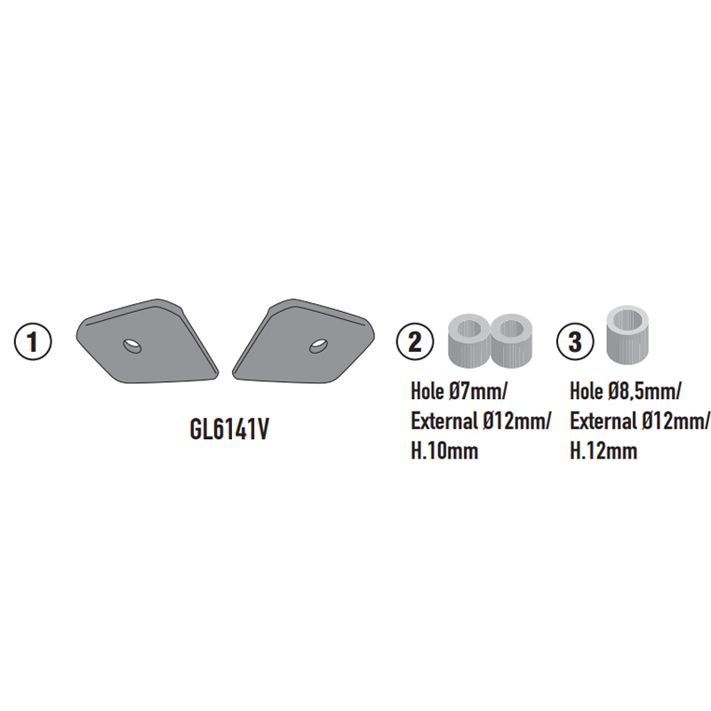 KIT DE FIJACIÓN POSTERIOR GIVI SR5623 PIAGGIO LIBERTY 150/125/50 | Fijaciones Top Case de moto | %brands%