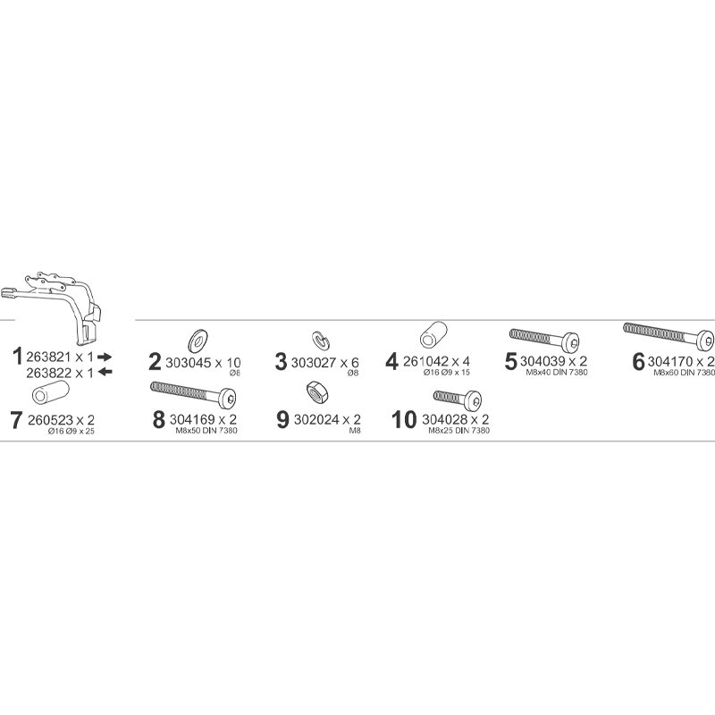 KIT DE FIJACION MALETAS LATERALES SHAD 3P C0RX65IF CYCLONE RX 650/RX6 | Fijaciones Maletas de moto | %brands%