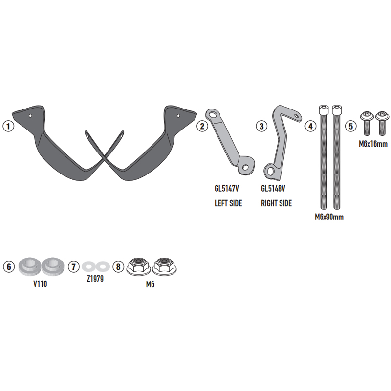 KIT DE PROTECTORES DE MANOS GIVI HP9350B MOTO MORINI X-CAPE 700/649 | Paramanos de moto | %brands%