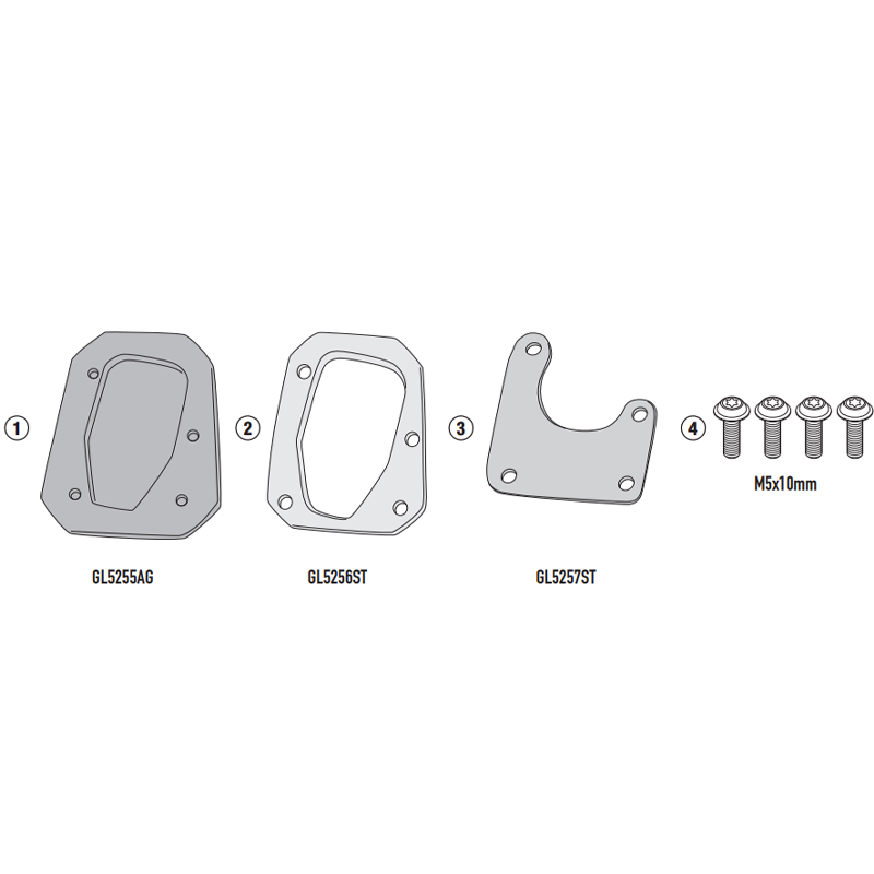 EXTENSIÓN CABALLETE LATERAL GIVI ES9350 MOTO MORINI X-CAPE 649 | Ampliaciones caballete lateral de moto | %brands%
