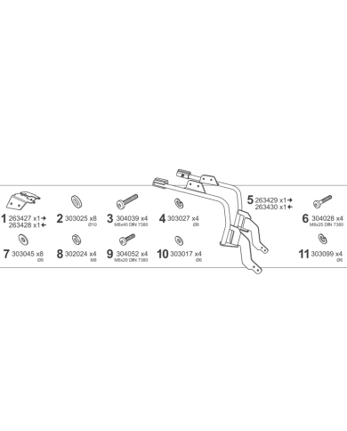KIT DE FIJACION MALETAS LATERALES SHAD 3P M0VM13IF MOTO GUZZI V100 MANDELLO