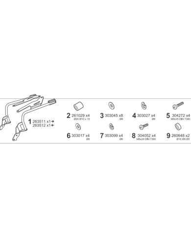 KIT DE FIJACION MALETAS LATERALES SHAD 3P M0VT84IF MOTO GUZZI V85 TT/85 TT TRAVEL