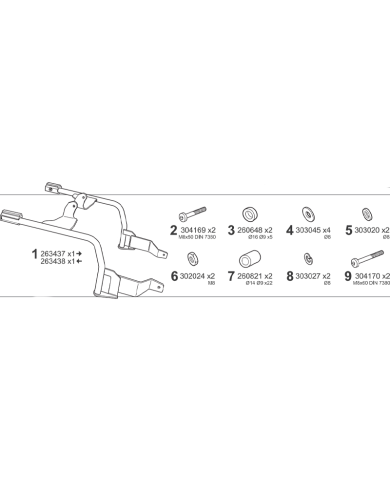 KIT DE FIJACION MALETAS LATERALES SHAD 3P M0V783IF MOTO GUZZI V7 SPECIAL/STONE