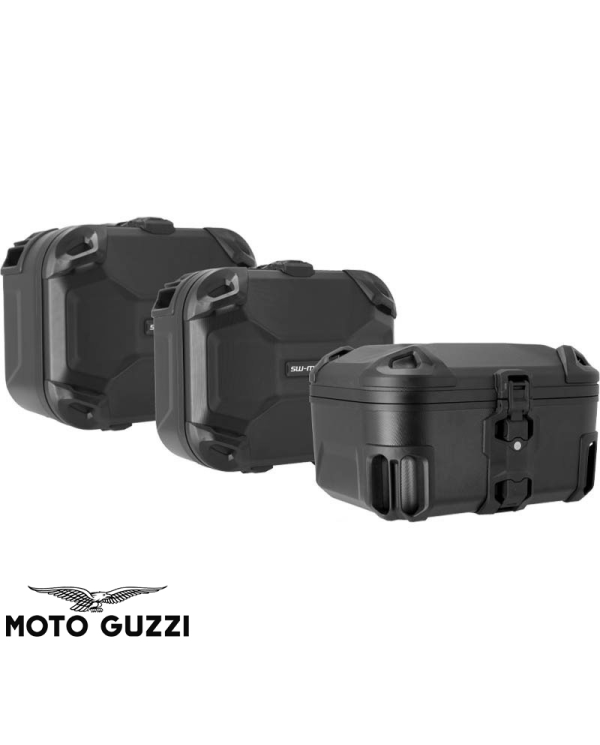 PACK MALETAS LATERALES + BAUL + SOPORTES SW-MOTECH DUSC MOTO GUZZI ADV.17.624.65000/B | Maletas laterales de moto | %brands%