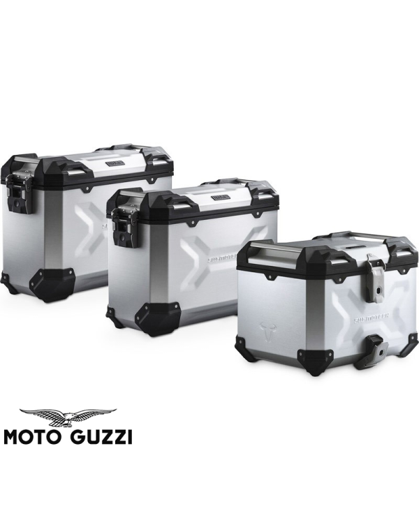 PACK MALETAS LATERALES + BAUL + BOLSAS + SOPORTES SW-MOTECH MOTO GUZZI ADV.17.624.75000/S | Maletas laterales de moto | %brands%