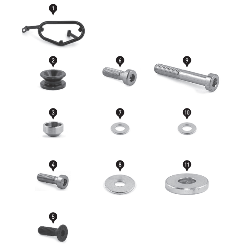 KIT DE FIJACION MALETAS LATERALES Y ALFORJAS SW-MOTECH SLC IZQUIERDO ROYAL ENFIELD HTA.41.937.10000 | Fijaciones Alforjas de moto | %brands%