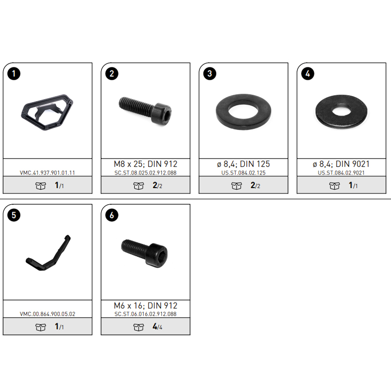 KIT DE FIJACION ALFORJAS SW-MOTECH V-LOC IZQUIERDO ROYAL ENFIELD CONTINENTAL GT/INTERCEPTOR VMC.41.937.10000 | Fijaciones Alforjas de moto | %brands%
