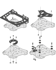 KIT DE FIJACIÓN POSTERIOR SW-MOTECH ADVENTURE-RACK ROYAL ENFIELD HIMALAYAN GPT.41.620.19000/B | Fijaciones Top Case de moto | %brands%
