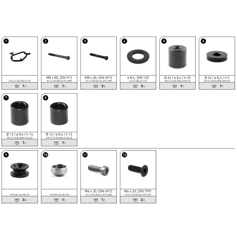 KIT DE FIJACION MALETAS LATERALES Y ALFORJAS SW-MOTECH SLC DERECHO ROYAL ENFIELD CLASSIC 350 HTA.41.026.11001 | Fijaciones Alforjas de moto | %brands%