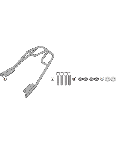 KIT DE FIJACIÓN POSTERIOR GIVI SR9051 ROYAL ENFIELD CONTINENTAL GT/INTERCEPTOR 650