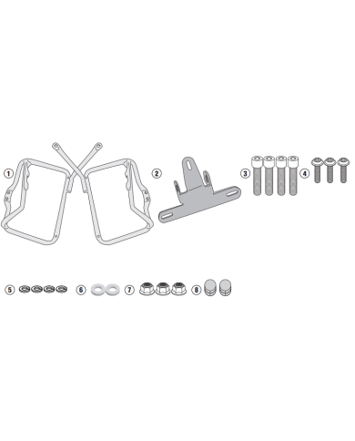 KIT DE FIJACION MALETAS LATERALES GIVI PL9051 ROYAL ENFIELD INTERCEPTOR 650