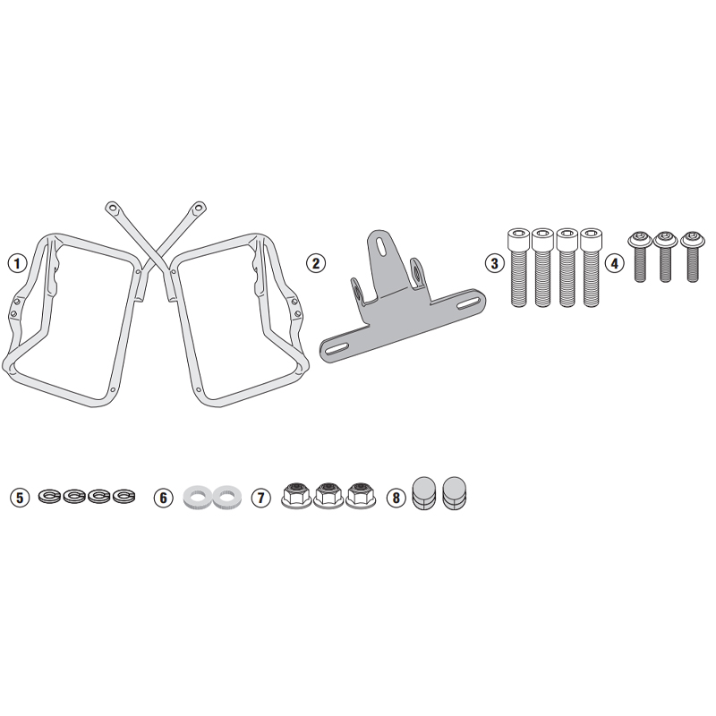 KIT DE FIJACION MALETAS LATERALES GIVI PL9051 ROYAL ENFIELD INTERCEPTOR 650 | Fijaciones Maletas de moto | %brands%