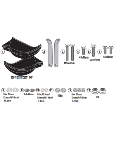 KIT DE PROTECTORES DE MANOS GIVI HP9059B ROYAL ENFIELD HIMALAYAN 450