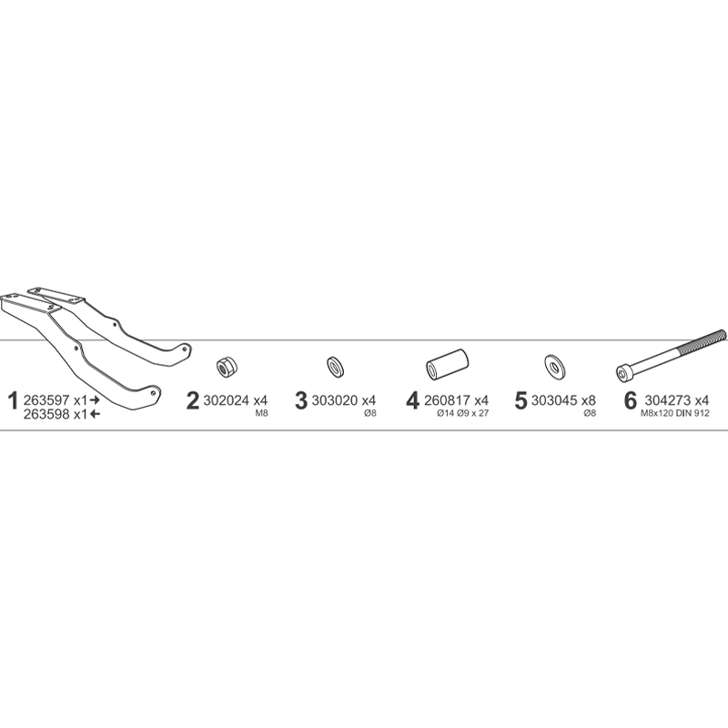 KIT DE FIJACIÓN POSTERIOR SHAD R0GR44ST ROYAL ENFIELD GUERRILLA 450 | Fijaciones Top Case de moto | %brands%