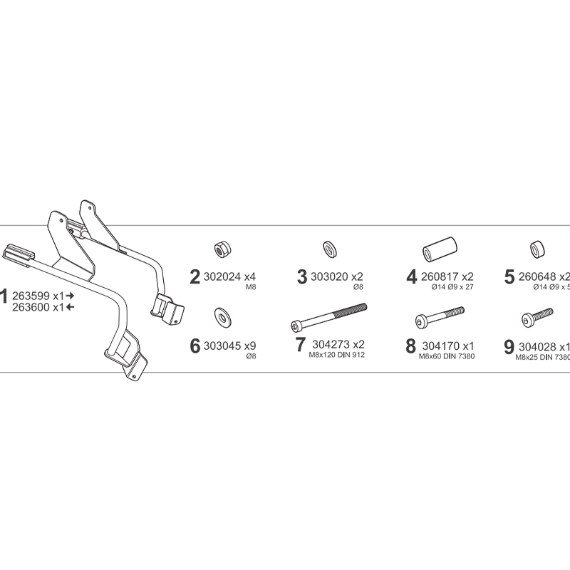 KIT DE FIJACION MALETAS LATERALES SHAD 3P R0GR44IF ROYAL ENFIELD GUERRILLA 450 | Fijaciones Maletas de moto | %brands%